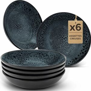 assiette creuse noir